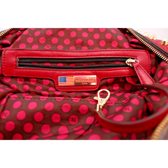 "WOW" Denim Pop Art Denim Duffel Shoulder Bag - Nicole Lee - Punk Grunge Graphic - Picture 12 of 14